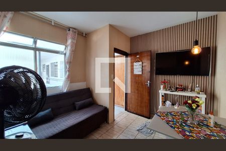 Sala de apartamento para alugar com 1 quarto, 52m² em Canto do Forte, Praia Grande