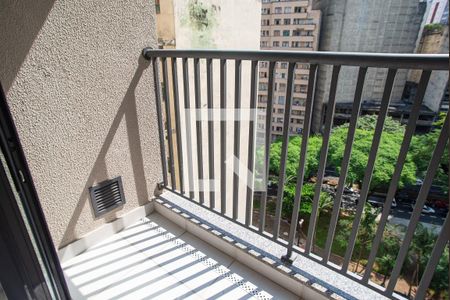 Varanda da Sala de apartamento para alugar com 1 quarto, 28m² em Bela Vista, São Paulo