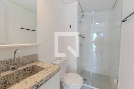 Banheiro de kitnet/studio para alugar com 1 quarto, 25m² em Bela Vista, São Paulo