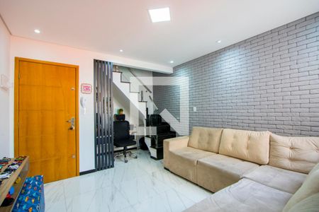 Sala de casa de condomínio à venda com 2 quartos, 110m² em Parque Bandeirante, Santo André