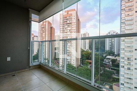 Varanda da Sala/cozinha de apartamento para alugar com 1 quarto, 38m² em Vila Andrade, São Paulo