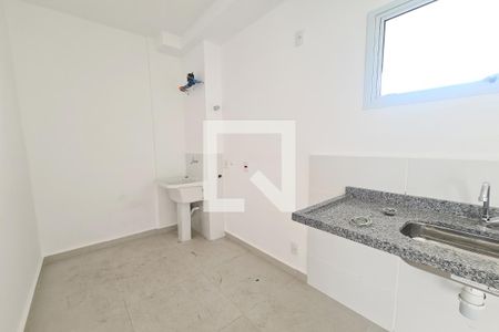 Sala/Cozinha e Área de serviço de apartamento para alugar com 1 quarto, 34m² em Chácara Mafalda, São Paulo