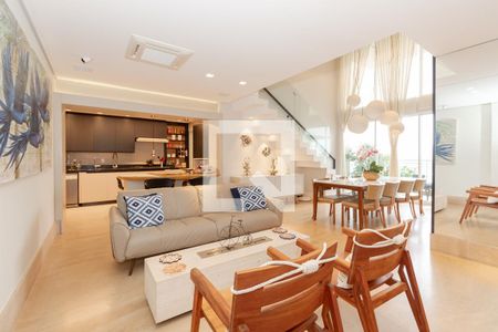 Sala de apartamento à venda com 3 quartos, 210m² em Brooklin, São Paulo