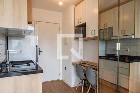 Cozinha de apartamento à venda com 1 quarto, 27m² em Liberdade, São Paulo