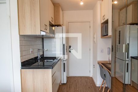 Cozinha de apartamento à venda com 1 quarto, 27m² em Liberdade, São Paulo