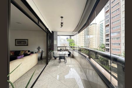Varanda da Sala de apartamento à venda com 4 quartos, 210m² em Funcionários, Belo Horizonte
