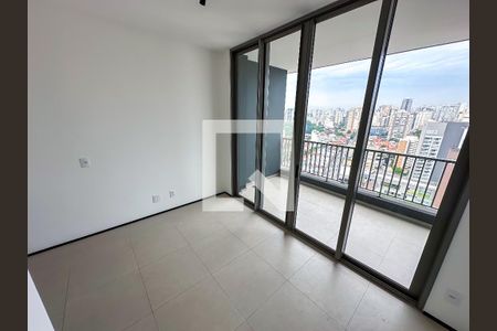 Quarto e Varanda de apartamento à venda com 1 quarto, 24m² em Perdizes, São Paulo