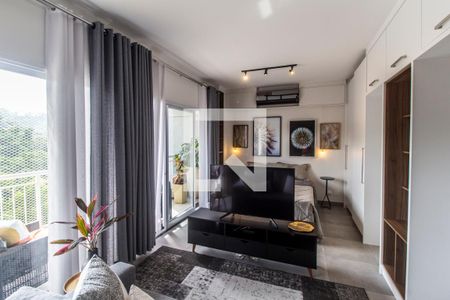 Sala de TV de apartamento para alugar com 1 quarto, 50m² em Tamboré, Barueri