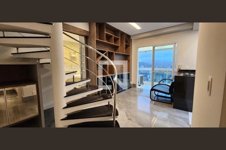 Detalhe Sala de apartamento para alugar com 2 quartos, 96m² em Boqueirão, Santos