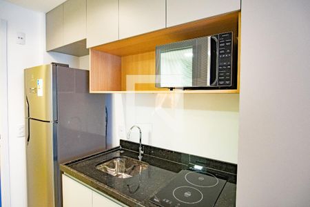 Cozinha de kitnet/studio para alugar com 1 quarto, 27m² em Vila Buarque, São Paulo