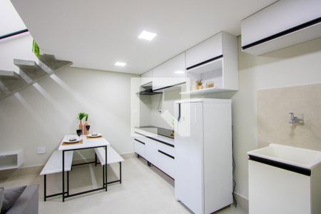Sala/Cozinha/Área de serviço de apartamento para alugar com 1 quarto, 35m² em Silveira, Santo André