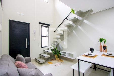 Sala/Cozinha/Área de serviço de apartamento para alugar com 1 quarto, 35m² em Silveira, Santo André