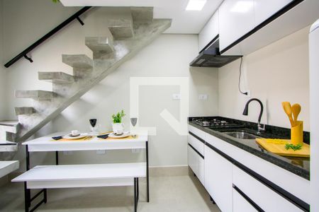 Sala/Cozinha/Área de serviço de kitnet/studio para alugar com 1 quarto, 25m² em Silveira, Santo André