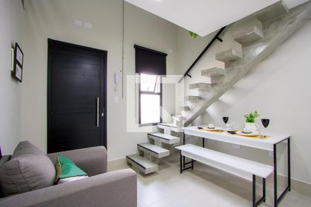 Sala/Cozinha/Área de serviço de kitnet/studio para alugar com 1 quarto, 25m² em Silveira, Santo André