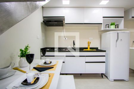 Sala/Cozinha/Área de serviço de kitnet/studio para alugar com 1 quarto, 25m² em Silveira, Santo André