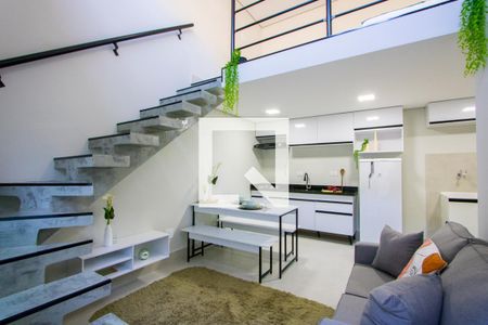 Sala/Cozinha/Área de serviço de kitnet/studio para alugar com 1 quarto, 35m² em Silveira, Santo André