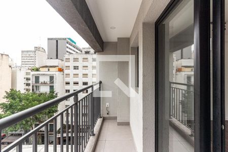 Varanda de kitnet/studio à venda com 1 quarto, 26m² em Vila Buarque, São Paulo