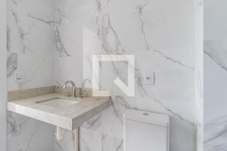 Banheiro de kitnet/studio à venda com 1 quarto, 29m² em Petrópolis, Porto Alegre