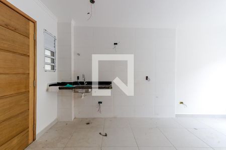 Sala e Cozinha de apartamento à venda com 1 quarto, 27m² em Parque Vitoria, São Paulo