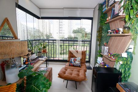 Varanda da Sala de apartamento à venda com 2 quartos, 58m² em Vila Andrade, São Paulo