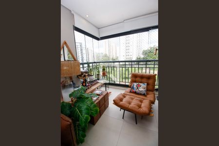 Varanda da Sala de apartamento à venda com 2 quartos, 58m² em Vila Andrade, São Paulo