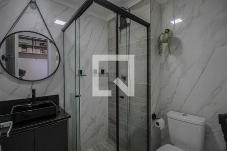 Banheiro de kitnet/studio à venda com 1 quarto, 27m² em Vila Dom Pedro I, São Paulo