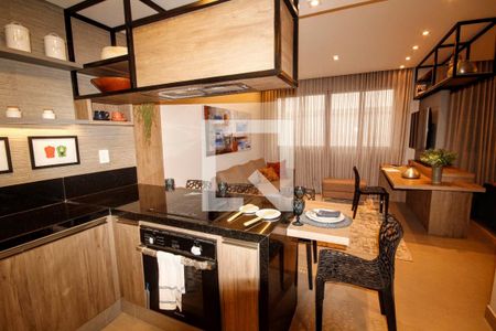 Cozinha de apartamento à venda com 1 quarto, 40m² em Santa Tereza, Belo Horizonte