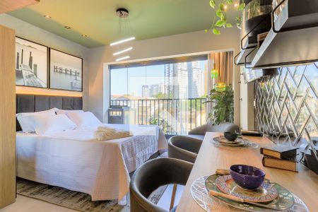 Sala/Quarto de kitnet/studio à venda com 1 quarto, 25m² em Jardim das Acácias, São Paulo
