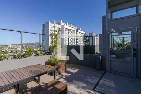 Studio à venda com 32m², 1 quarto e sem vagaÁrea gourmet