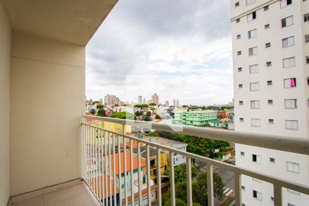 Varanda da sala de apartamento à venda com 2 quartos, 60m² em Vila Alzira, Santo André