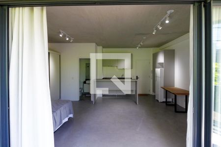 Varanda da Sala de kitnet/studio à venda com 1 quarto, 43m² em Vila Olímpia, São Paulo