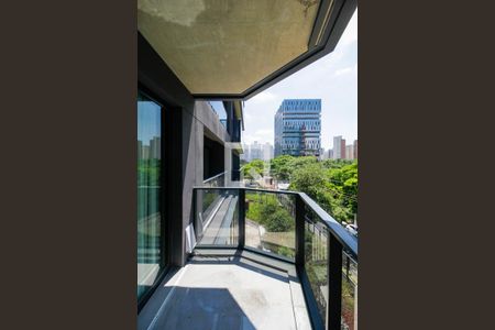 Varanda da Sala de kitnet/studio à venda com 1 quarto, 43m² em Vila Olímpia, São Paulo