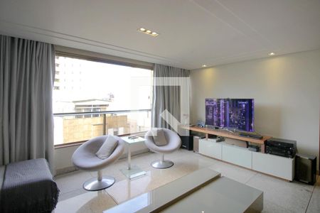 Sala de estar de apartamento à venda com 4 quartos, 183m² em Sion, Belo Horizonte