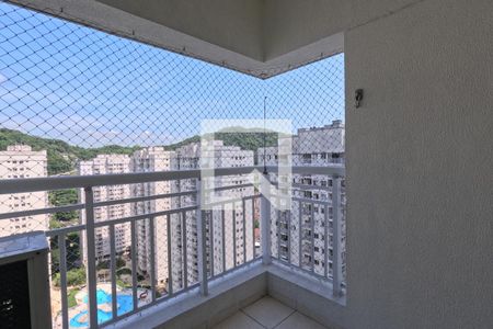 Varanda da Sala de Estar e Jantar de apartamento para alugar com 3 quartos, 84m² em Marapé, Santos