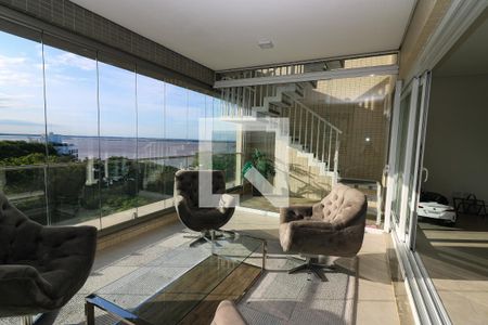 Varanda da Sala de apartamento à venda com 3 quartos, 320m² em Cristal, Porto Alegre