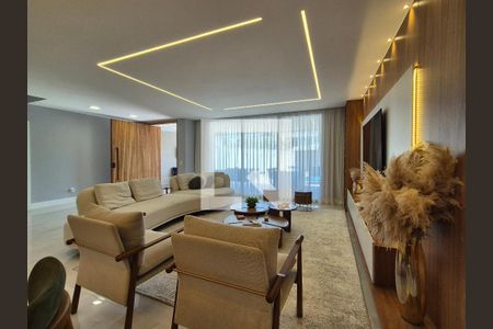 Sala de casa de condomínio à venda com 5 quartos, 490m² em Recreio dos Bandeirantes, Rio de Janeiro