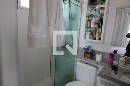 Banheiro da Suíte de apartamento para alugar com 3 quartos, 85m² em Santa Mônica, Uberlândia