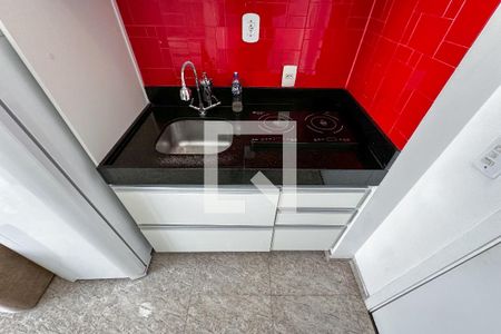 Cozinha de kitnet/studio para alugar com 1 quarto, 25m² em Perdizes, São Paulo