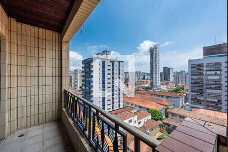 Varanda de apartamento para alugar com 3 quartos, 154m² em Gonzaga, Santos