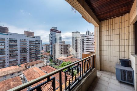 Varanda de apartamento para alugar com 3 quartos, 154m² em Gonzaga, Santos
