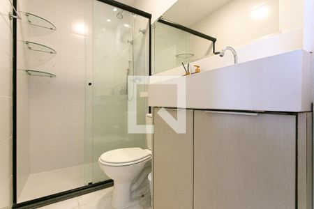 Banheiro de kitnet/studio para alugar com 1 quarto, 25m² em Tatuapé, São Paulo