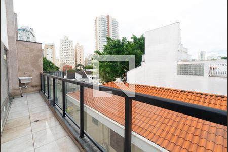 Sacada da Sala/Cozinha de apartamento para alugar com 1 quarto, 35m² em Mirandópolis, São Paulo