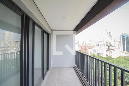 Varanda da Sala de apartamento à venda com 1 quarto, 39m² em Paraíso, São Paulo