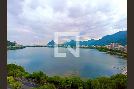 Sala vista Lagoa  de apartamento à venda com 3 quartos, 110m² em Lagoa , Rio de Janeiro