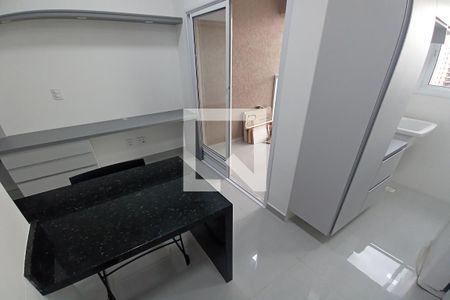 Cozinha - Lavanderia de kitnet/studio para alugar com 1 quarto, 34m² em Ribeirânia, Ribeirão Preto