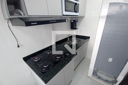Cozinha - Lavanderia de kitnet/studio para alugar com 1 quarto, 34m² em Ribeirânia, Ribeirão Preto