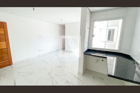 Sala - Sala de Jantar - Cozinha de apartamento para alugar com 2 quartos, 116m² em Campestre, Santo André