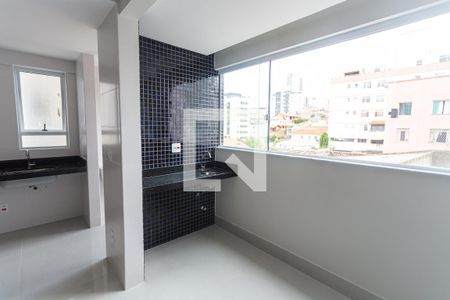 Varanda Gourmet da Sala de apartamento à venda com 3 quartos, 79m² em Sagrada Família, Belo Horizonte