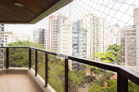 Varanda da Sala de apartamento para alugar com 4 quartos, 210m² em Vila Nova Conceição, São Paulo