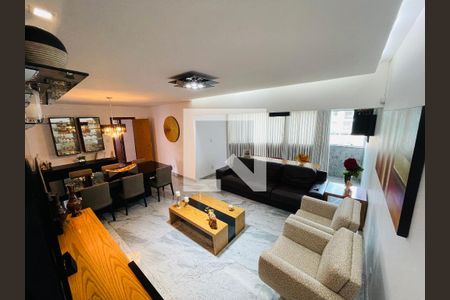 Sala de apartamento à venda com 4 quartos, 126m² em União, Belo Horizonte